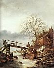 Isack Van Ostade Canvas Paintings - A Winter Scene